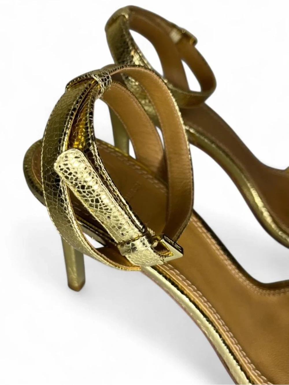 Tory Burch Gold Strap Sandals Elana 8 Women’s Gold Ankle Strap Heels